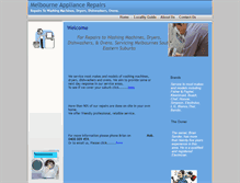 Tablet Screenshot of melbourneappliancerepairs.com.au